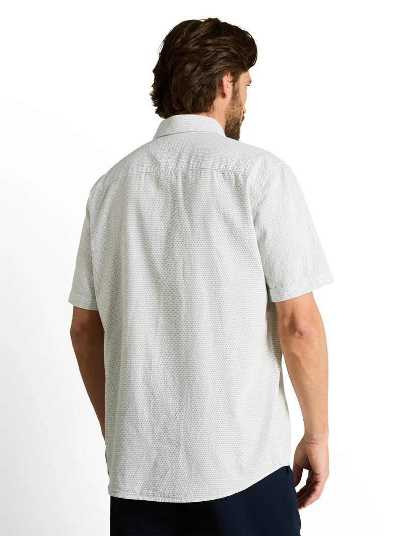 structured shirt, gardenia white dot structure