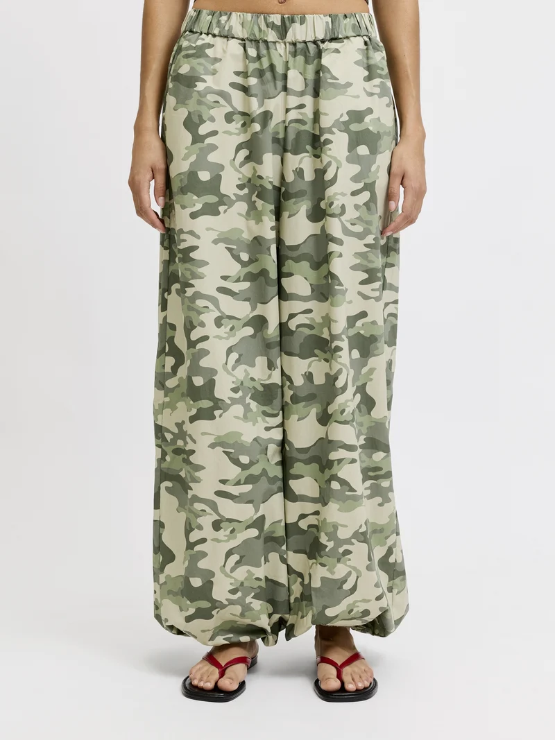 JXSARA BALLON MW PANTS WVN LN, Olive Night/CAMO