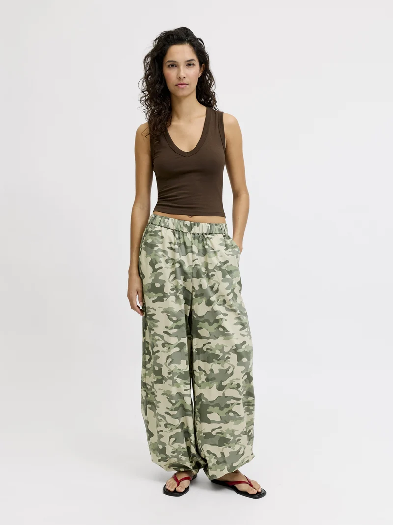 JXSARA BALLON MW PANTS WVN LN, Olive Night/CAMO