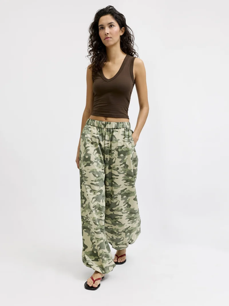 JXSARA BALLON MW PANTS WVN LN, Olive Night/CAMO