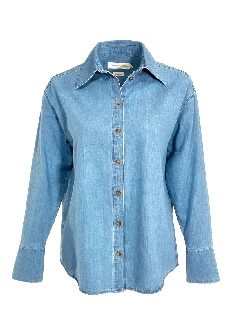 Denim-Bluse aus Bio-Baumwolle