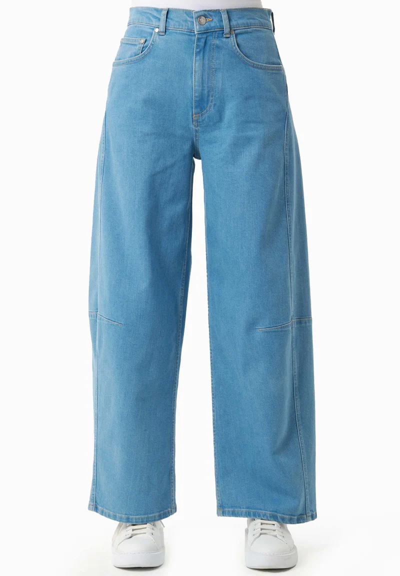 Jeans mit Weitem Bein aus Bio-Baumwolle