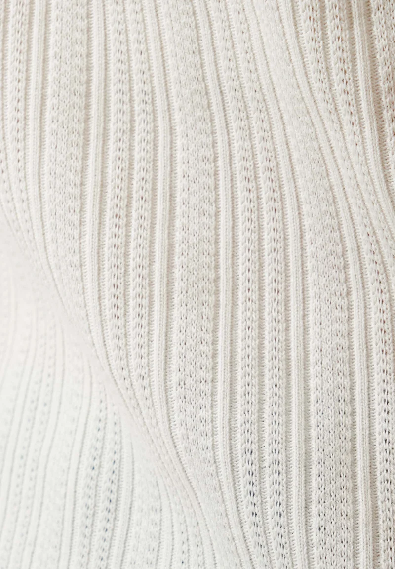 Jacquard Rib Top mit 1/2 Arm