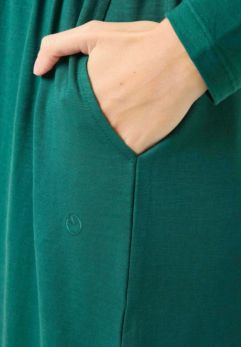 Langarm-Jerseykleid aus Bio-Baumwolle