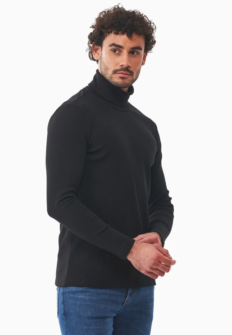 Rollkragenshirt aus Bio-Baumwolle