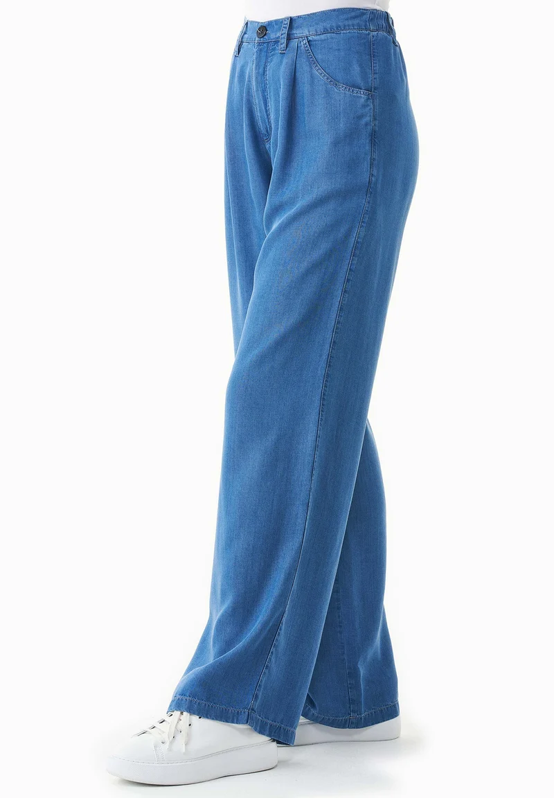 Hose aus TENCEL™ Lyocell in Denim-Optik