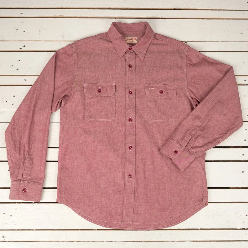 Red Chambray Work Shirt