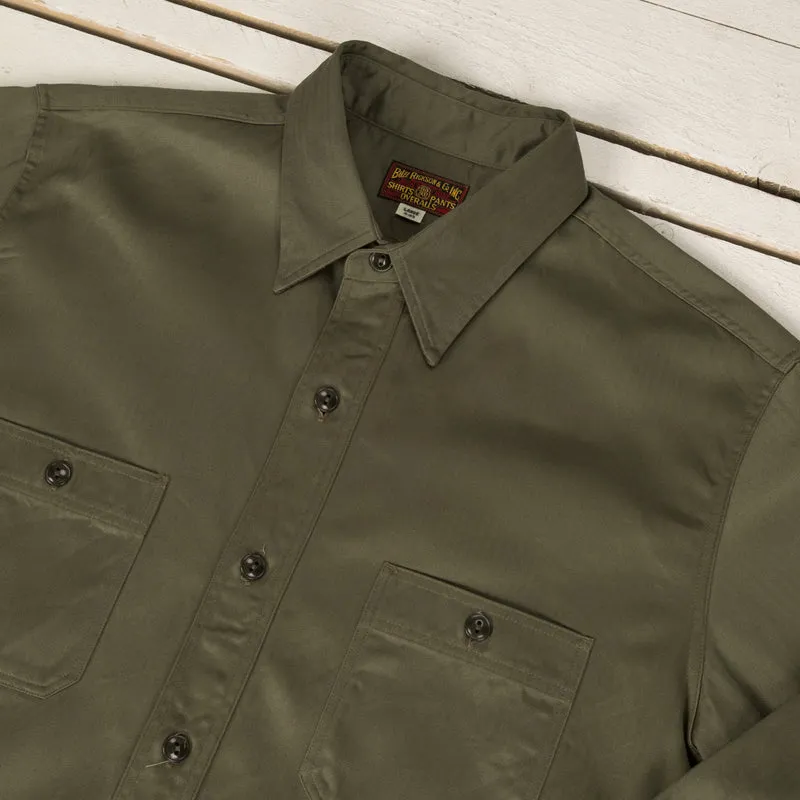 Herringbone Work Shirt Oliv