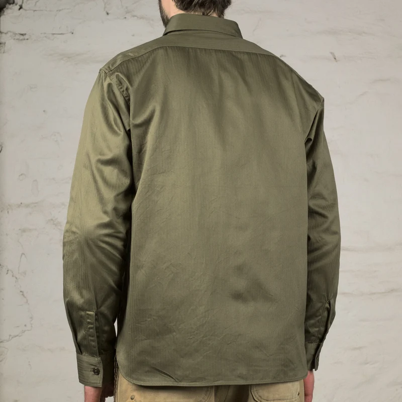 Herringbone Work Shirt Oliv