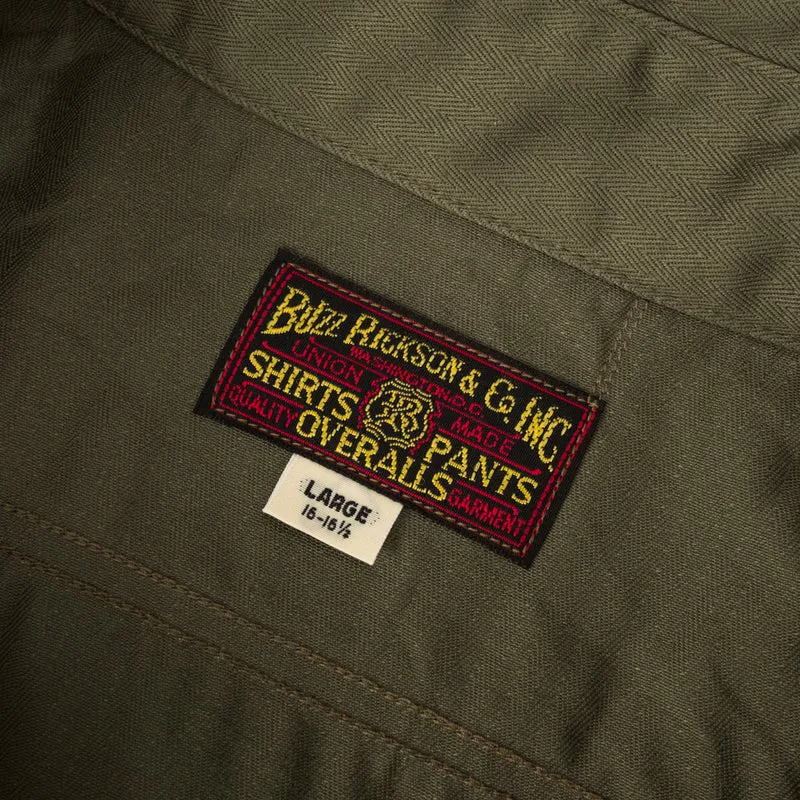 Herringbone Work Shirt Oliv