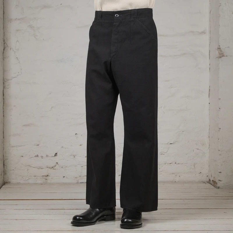 Doric Denim Trousers Cotton Hemp Lightweight Denim Black