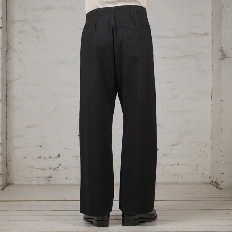 Doric Denim Trousers Cotton Hemp Lightweight Denim Black