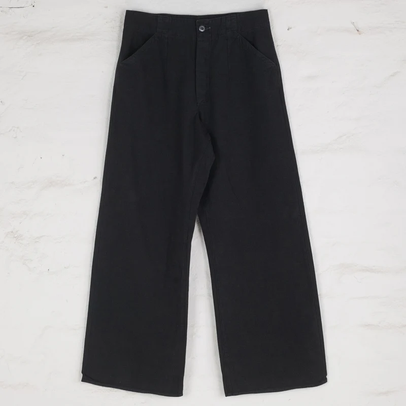 Doric Denim Trousers Cotton Hemp Lightweight Denim Black