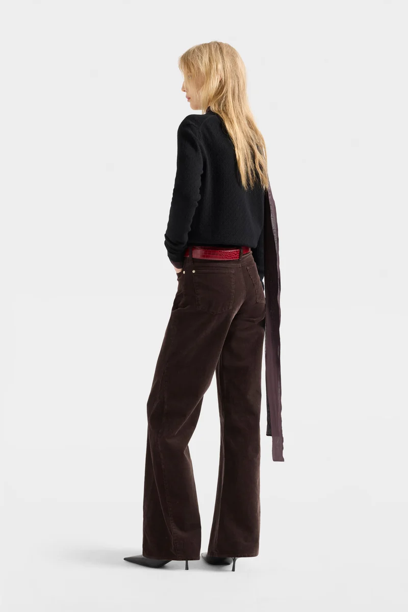 POINTELLE CARDIGAN in Cashmere Coal