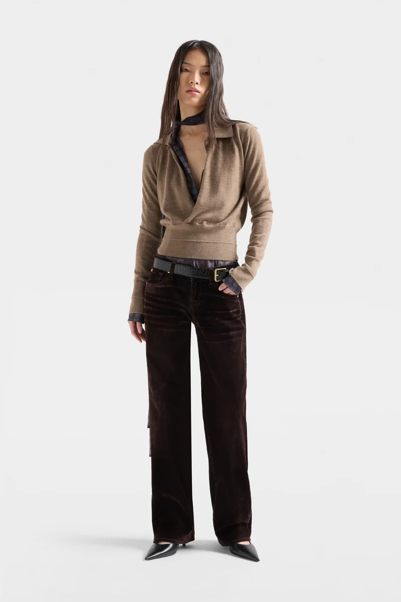 LOW STRAIGHT in Flock Denim Brown
