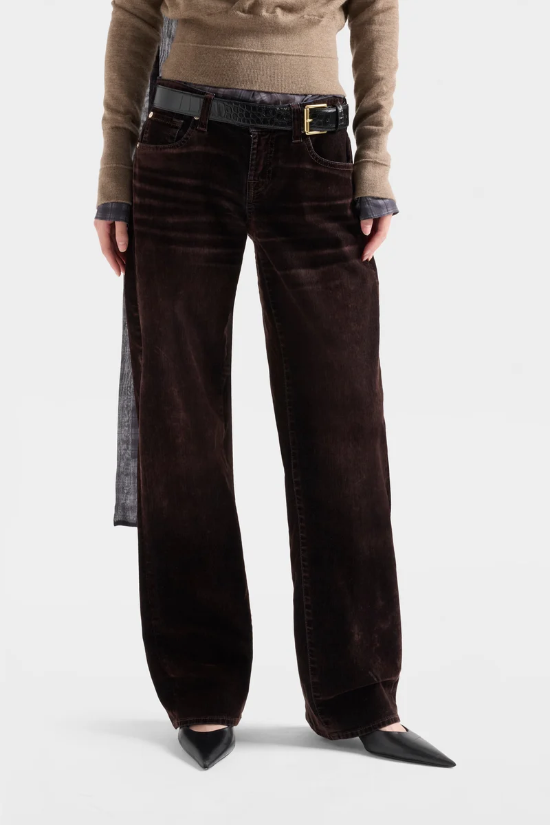LOW STRAIGHT in Flock Denim Brown