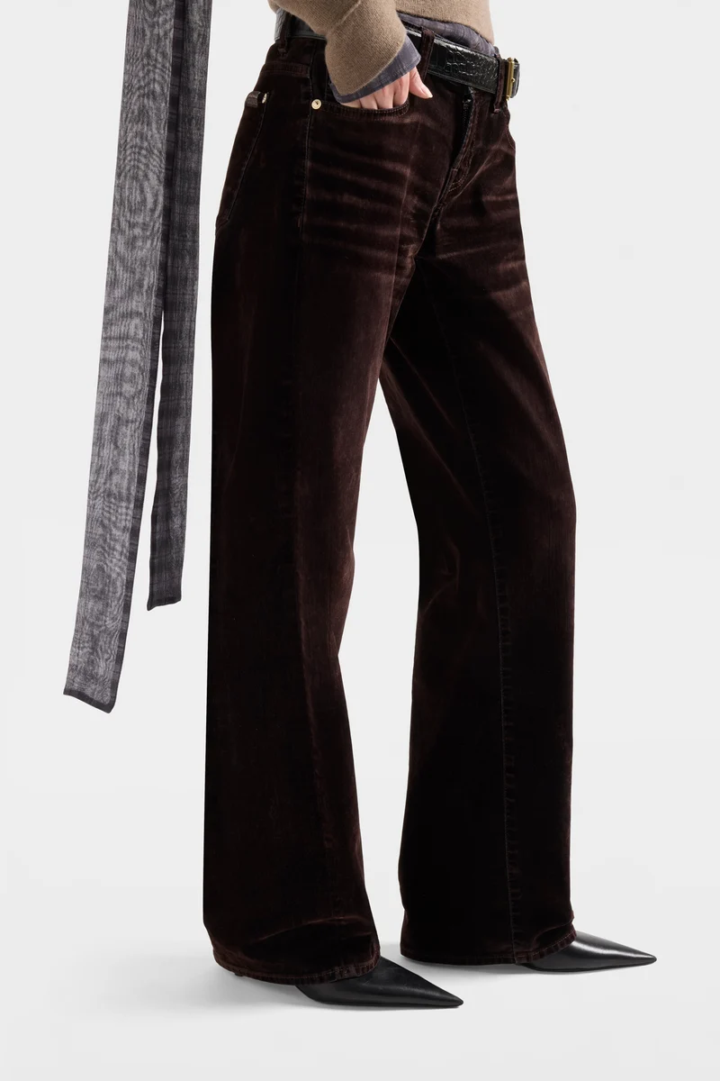 LOW STRAIGHT in Flock Denim Brown
