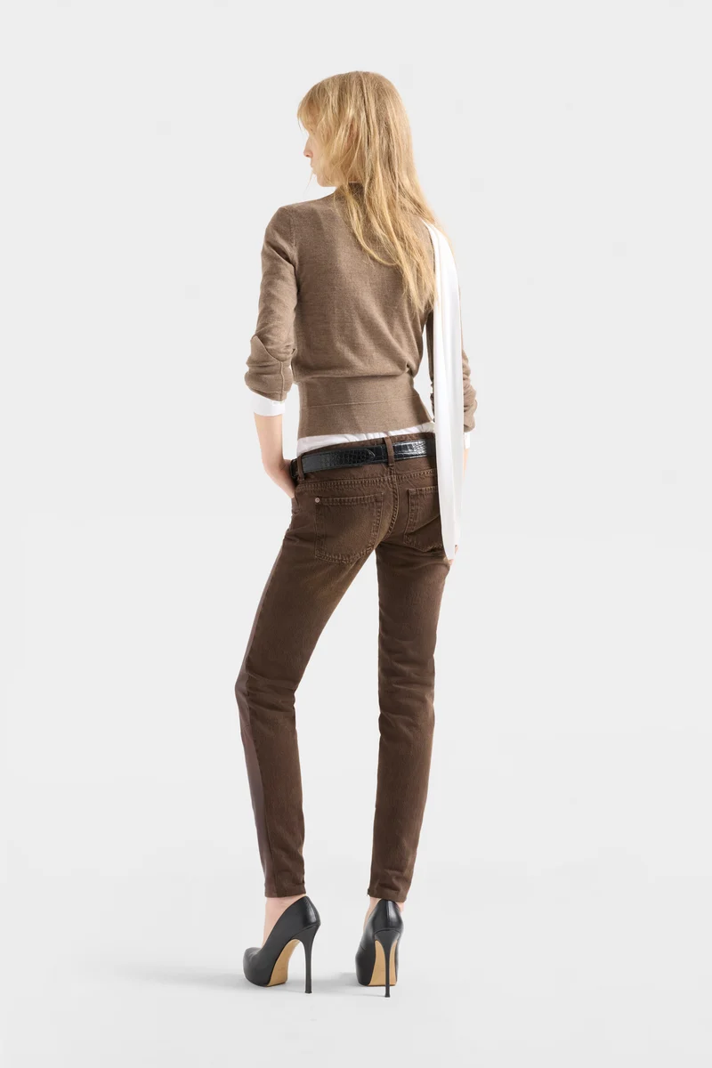 DOUBLE RIB CREWNECK SWEATER in Cashmere Sandcastle
