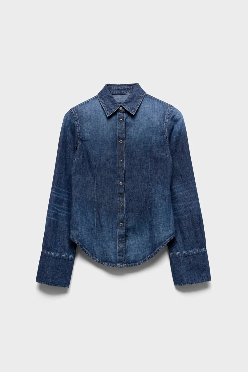CLEAR SHIRT in Denim Rainfall