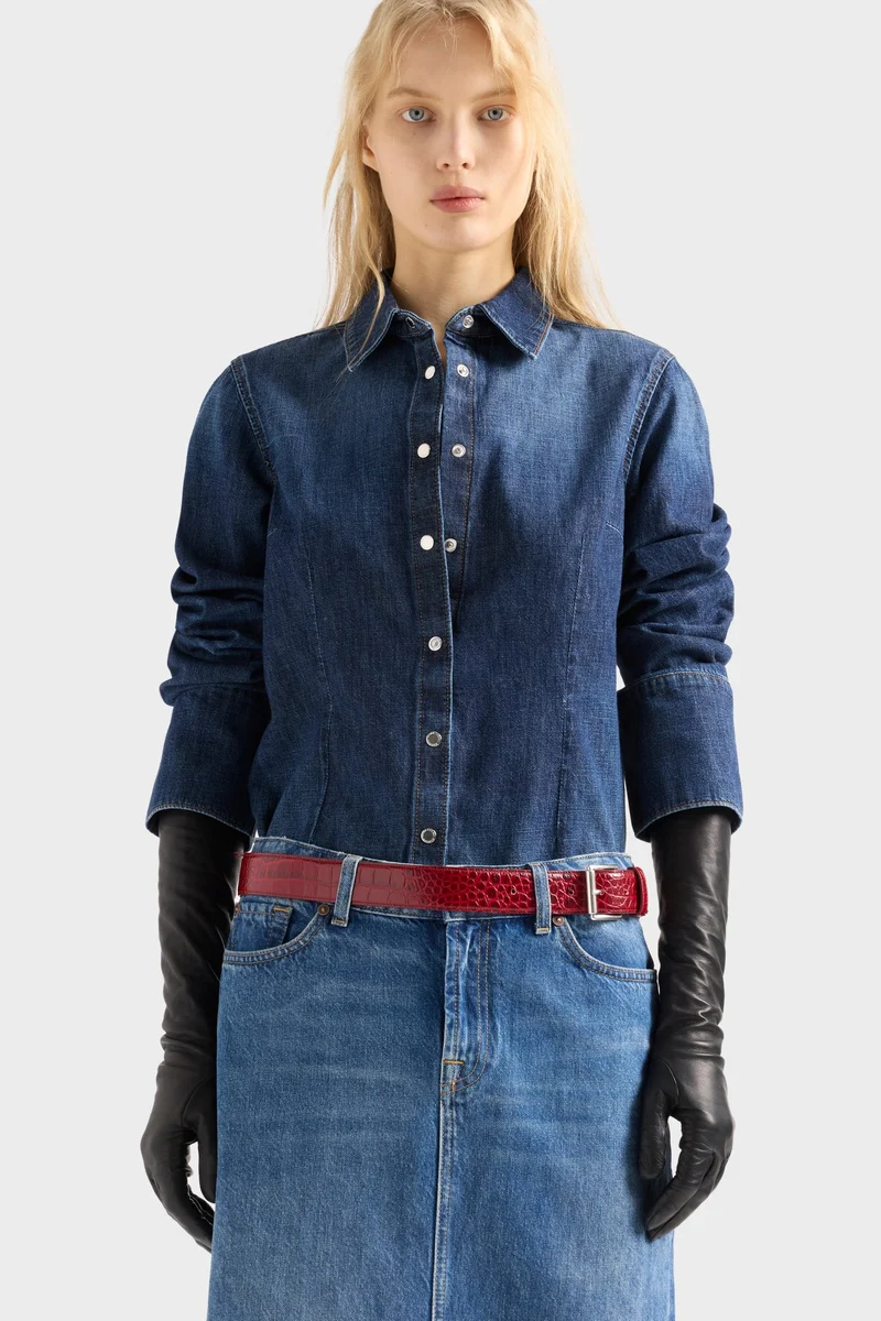 CLEAR SHIRT in Denim Rainfall