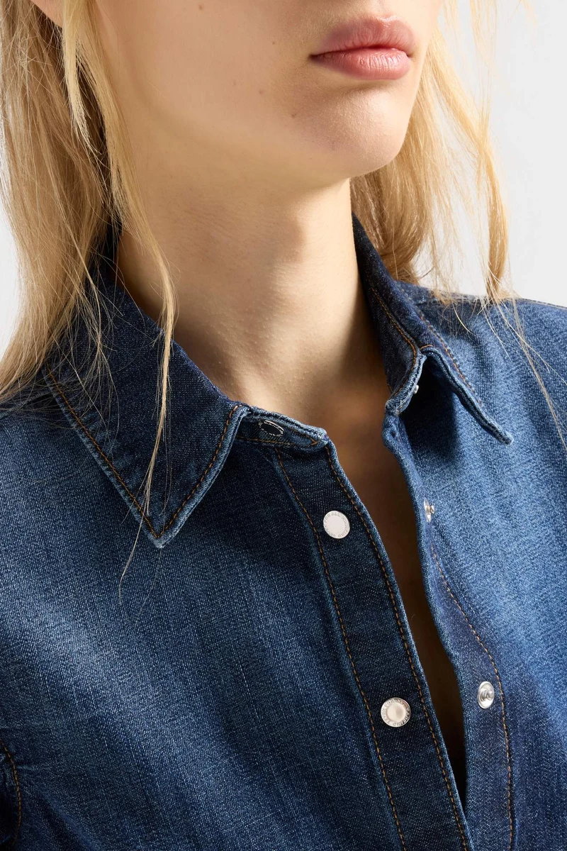 CLEAR SHIRT in Denim Rainfall