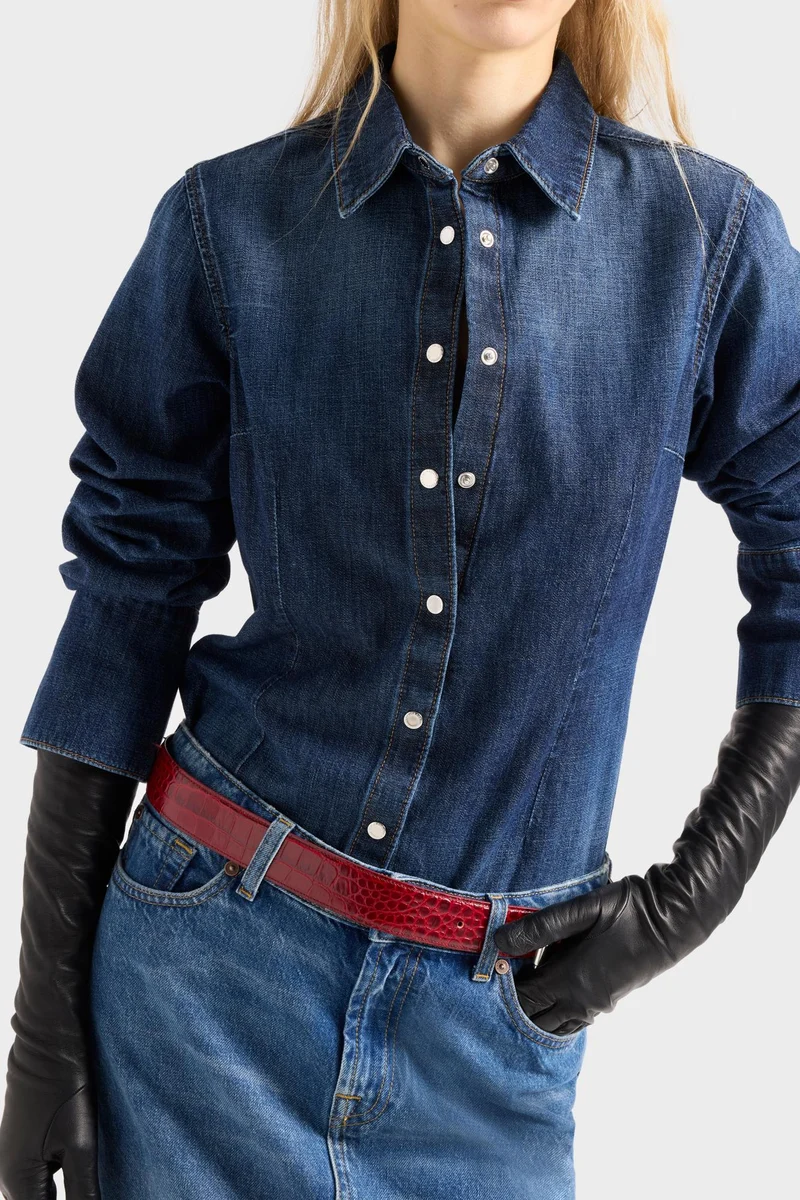 CLEAR SHIRT in Denim Rainfall