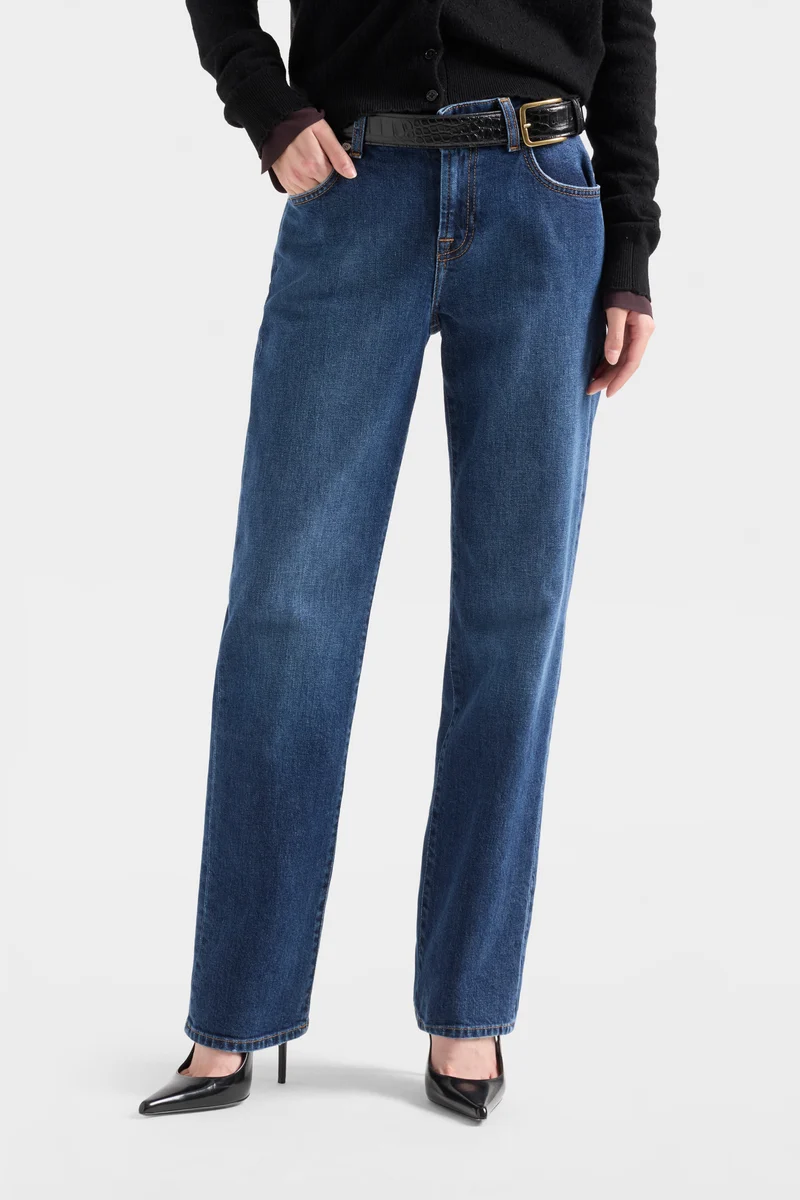CALIE STRAIGHT in Denim Indiglow