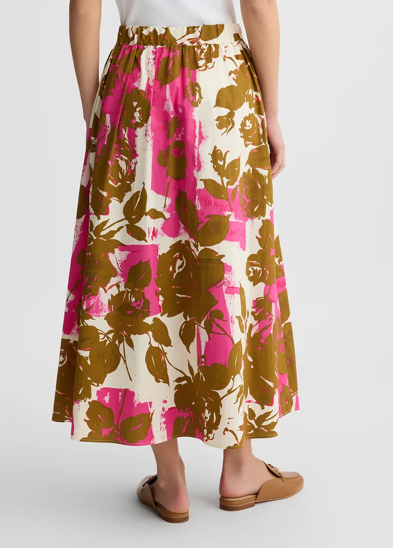 Poplin Midi Skirt