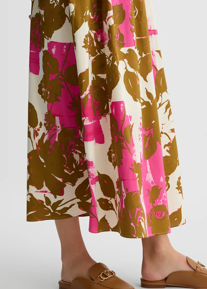 Poplin Midi Skirt