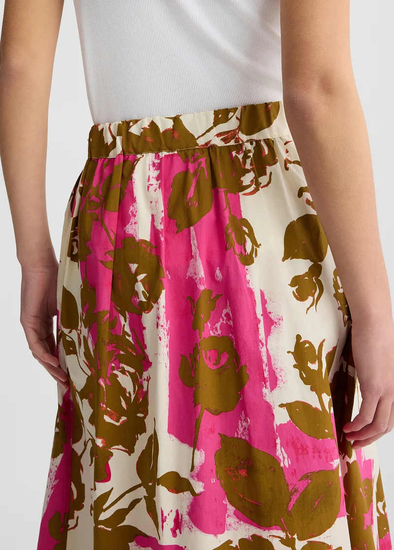 Poplin Midi Skirt