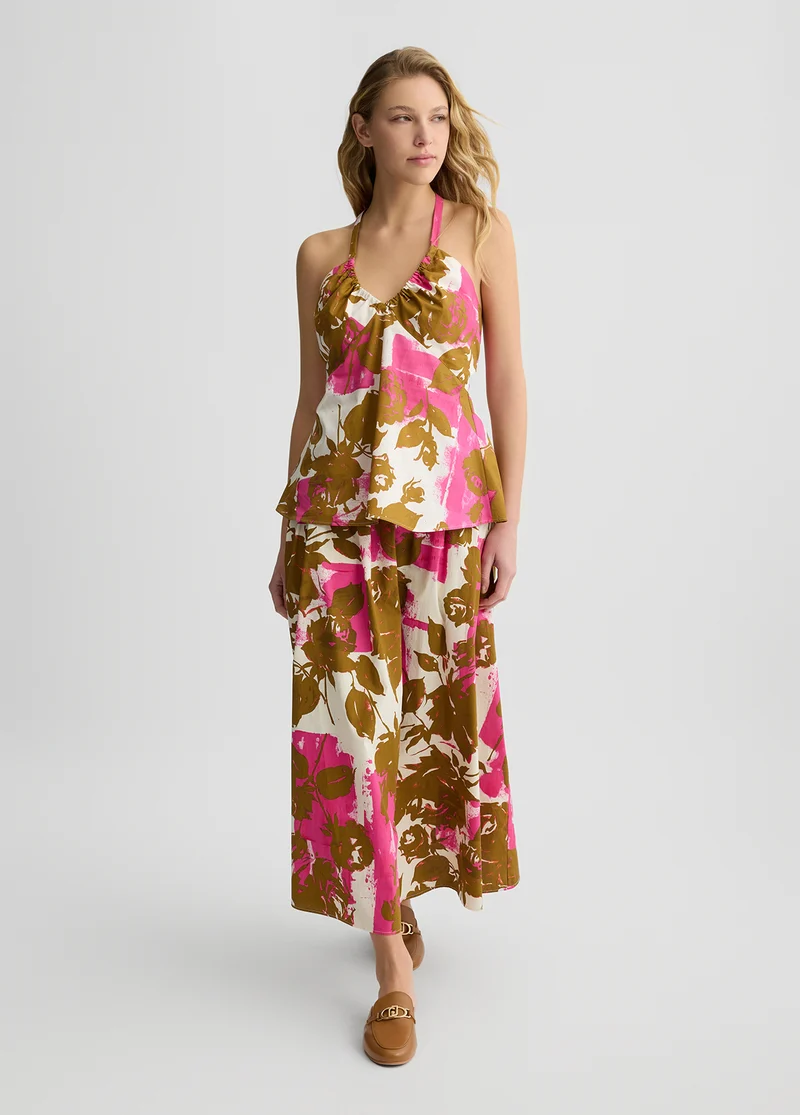 Poplin Midi Skirt