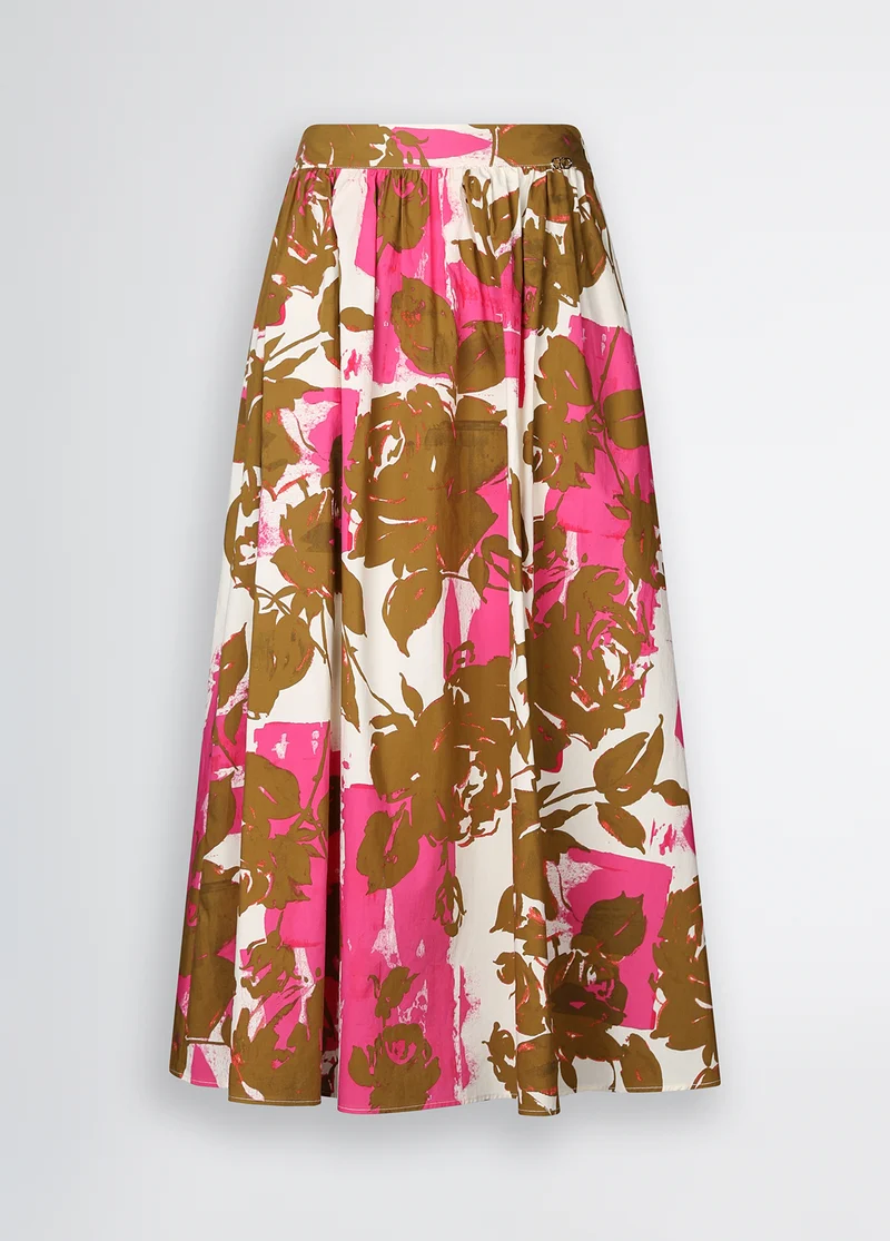 Poplin Midi Skirt