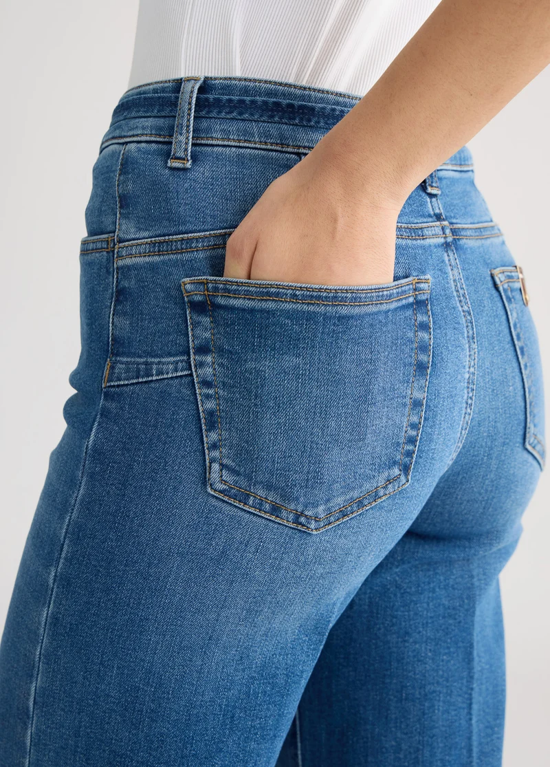 Cropped Jeans with Turn-Ups