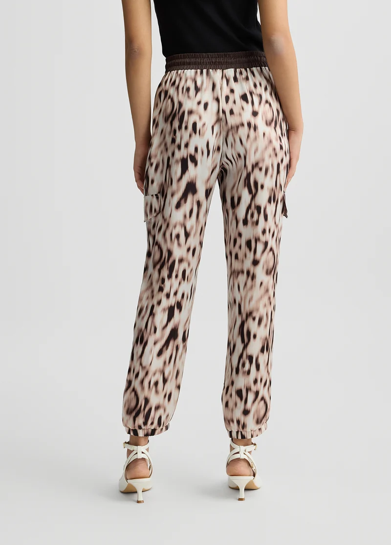 Printed Satin Jogging Trousers