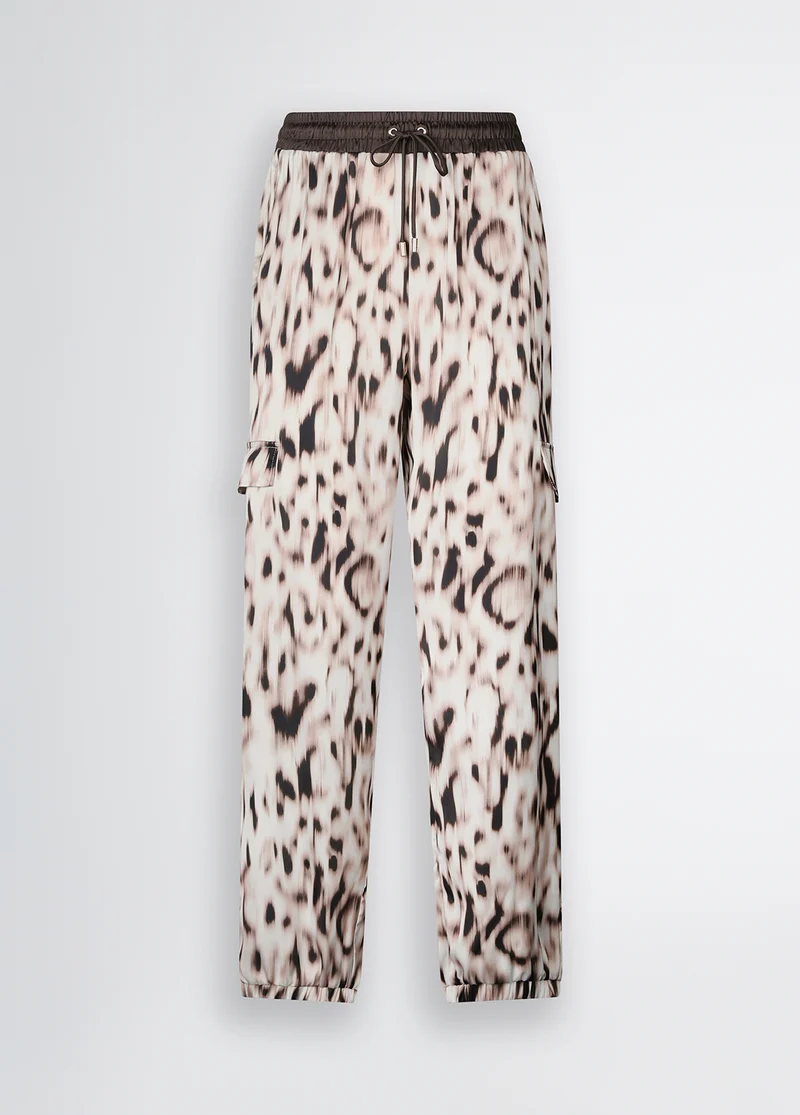 Printed Satin Jogging Trousers