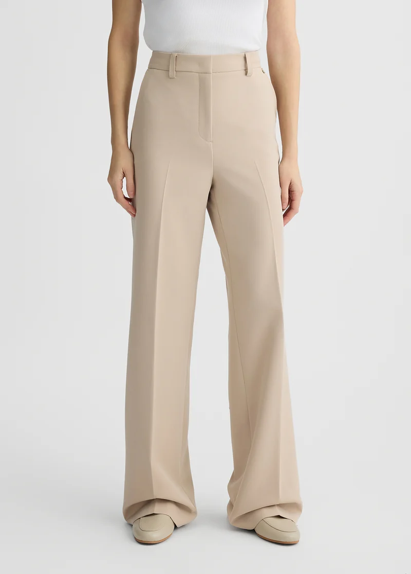 Beige Palazzo Trousers