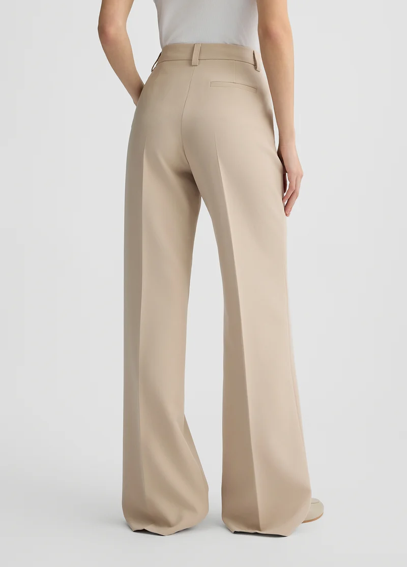 Beige Palazzo Trousers