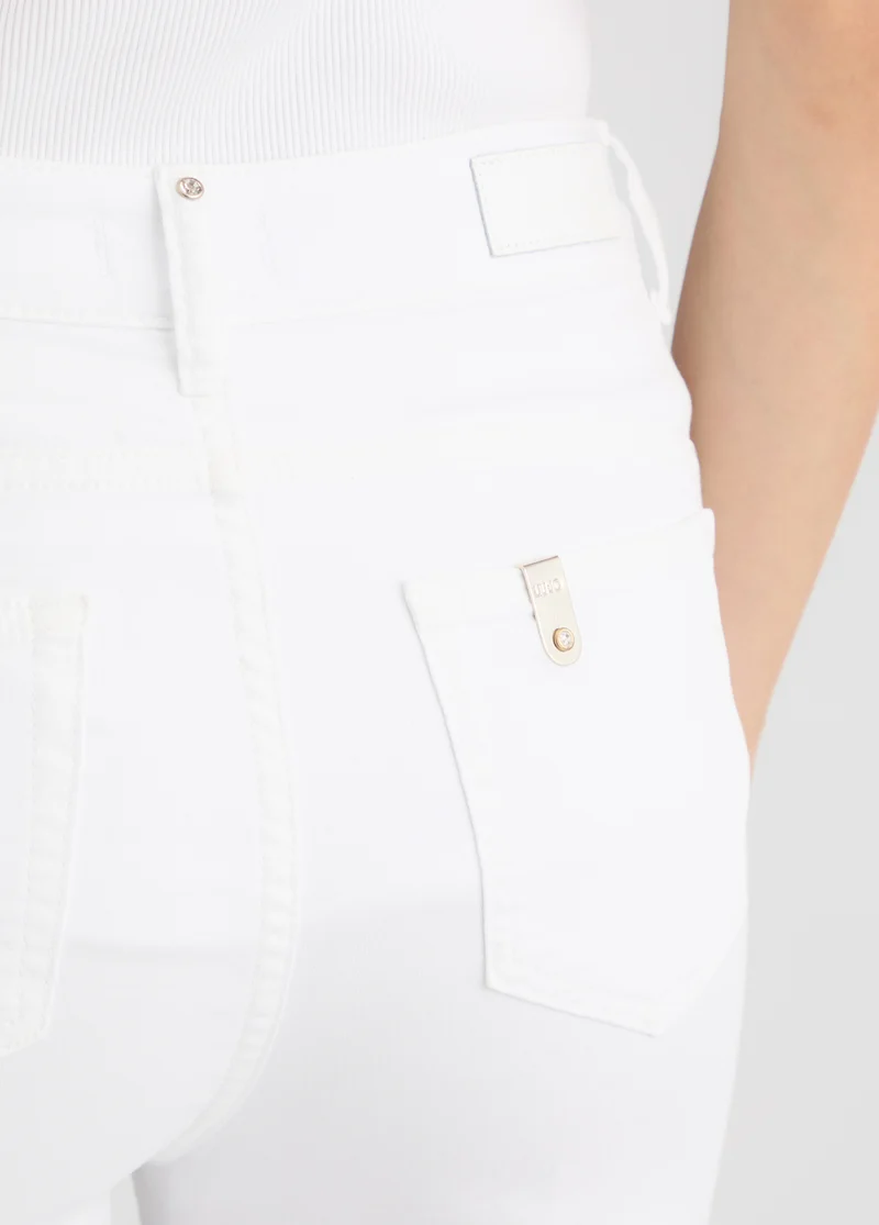 Flared Trousers with Buttons