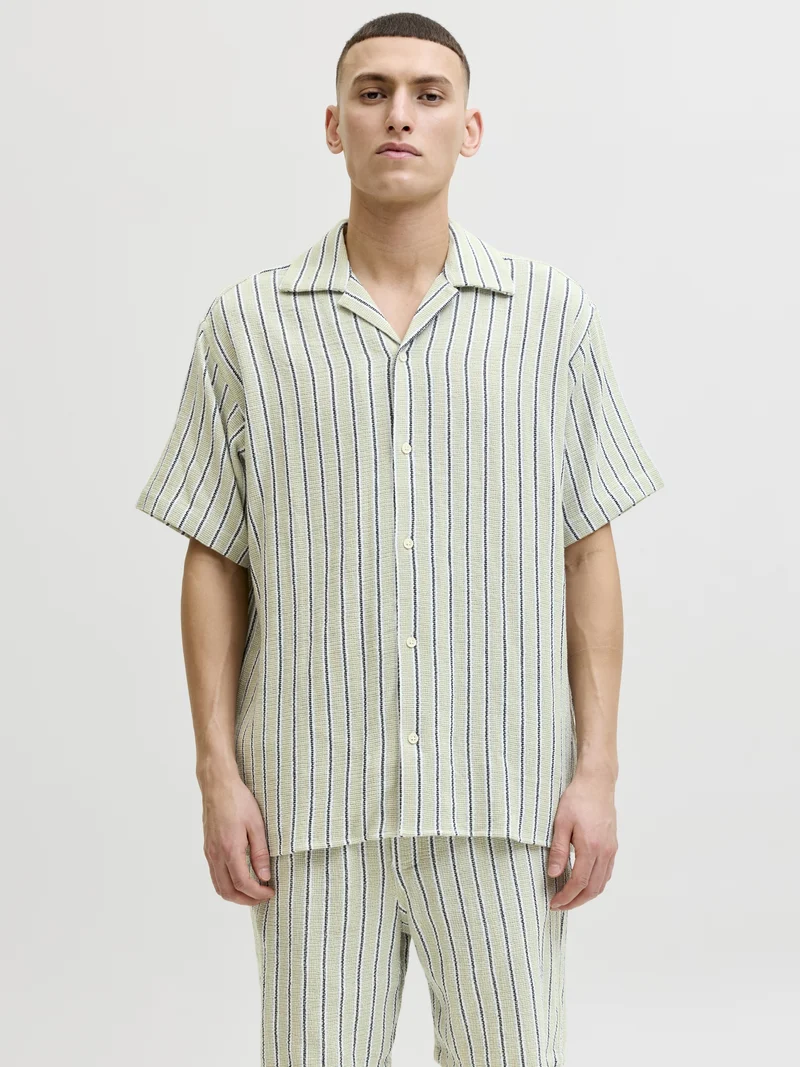 JJECOBA STRIPE RESORT SHIRT SS SN, Tea/STRIPES