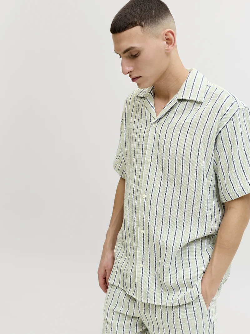 JJECOBA STRIPE RESORT SHIRT SS SN, Tea/STRIPES