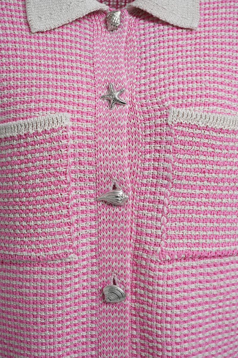 STRUCTURE STRIPE CARDIGAN, BUBBLEGUM PRINT