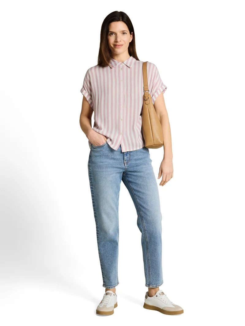 blouse striped, light elderberry stripe