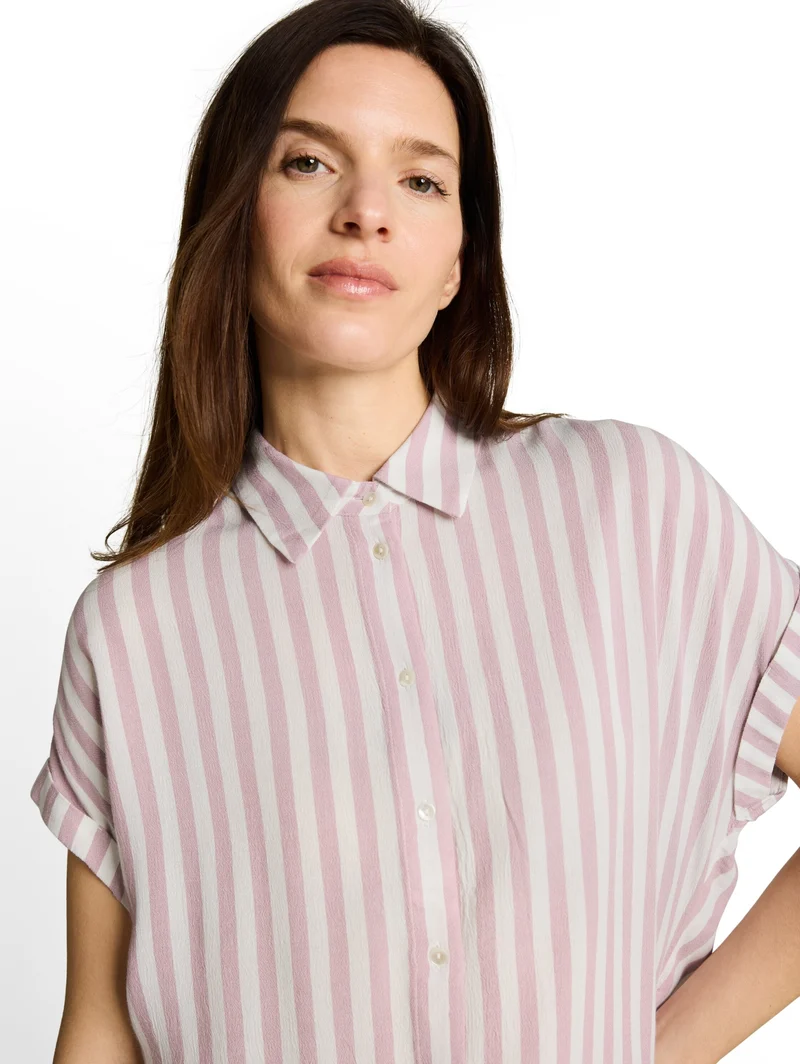 blouse striped, light elderberry stripe