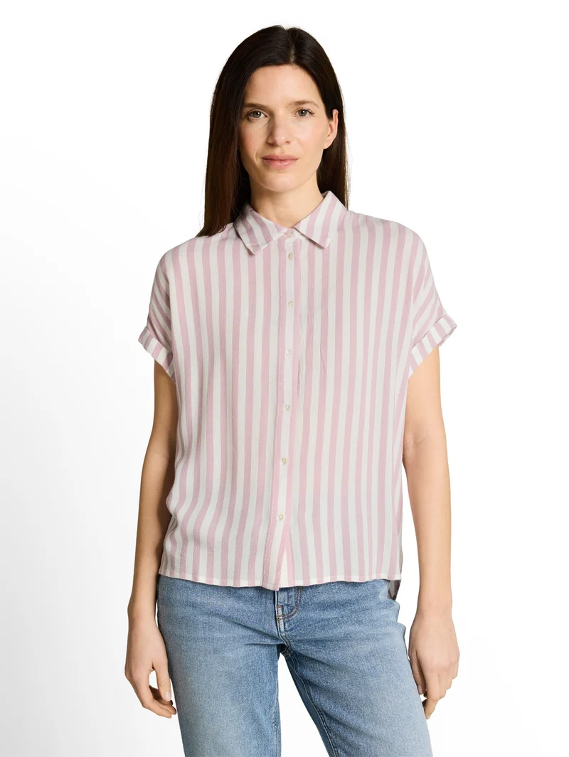 blouse striped, light elderberry stripe