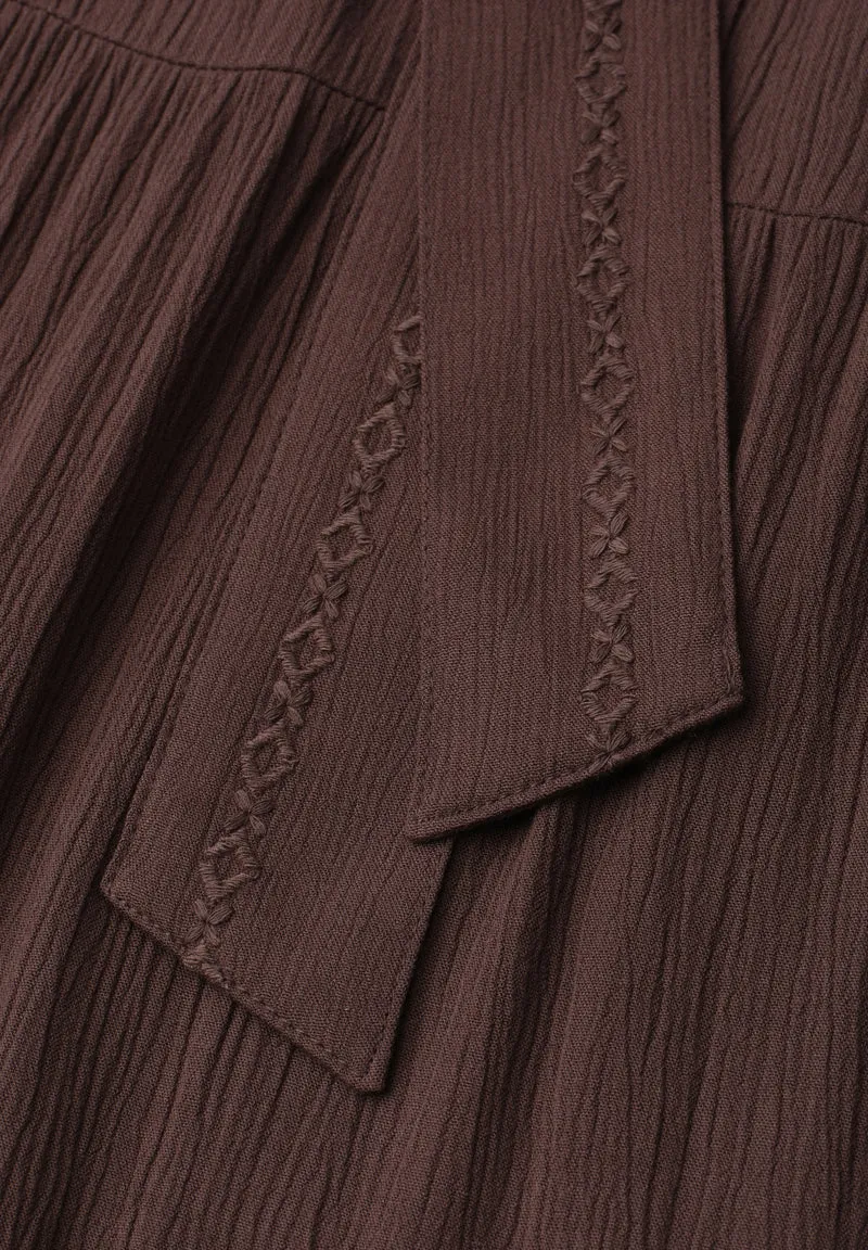 Maxi Volant_solid, espresso brown