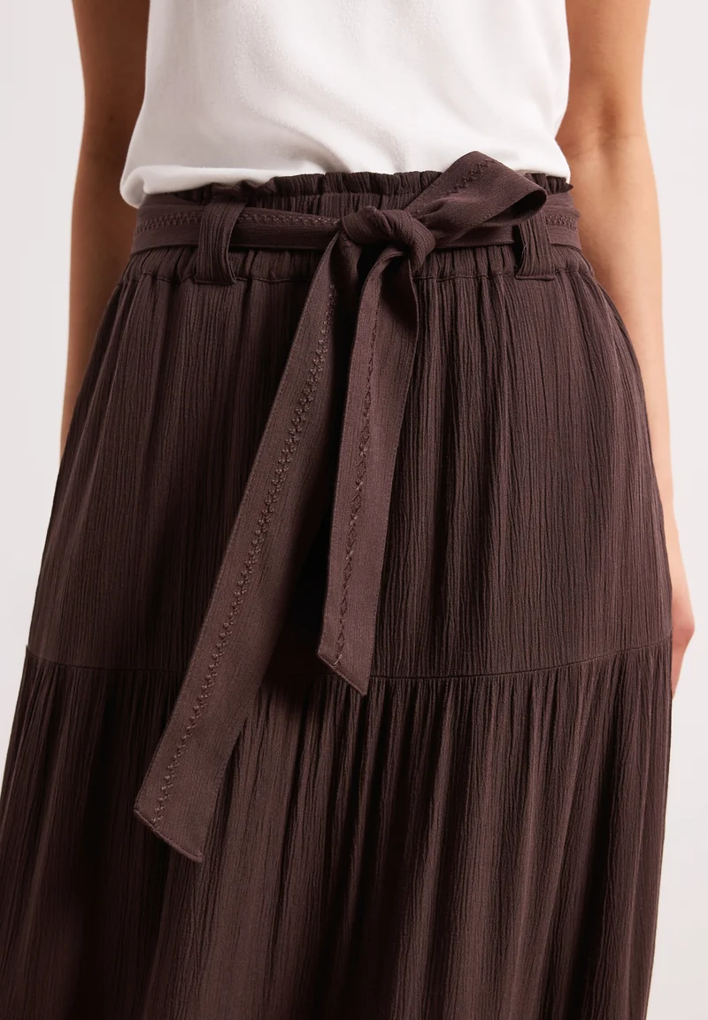 Maxi Volant_solid, espresso brown