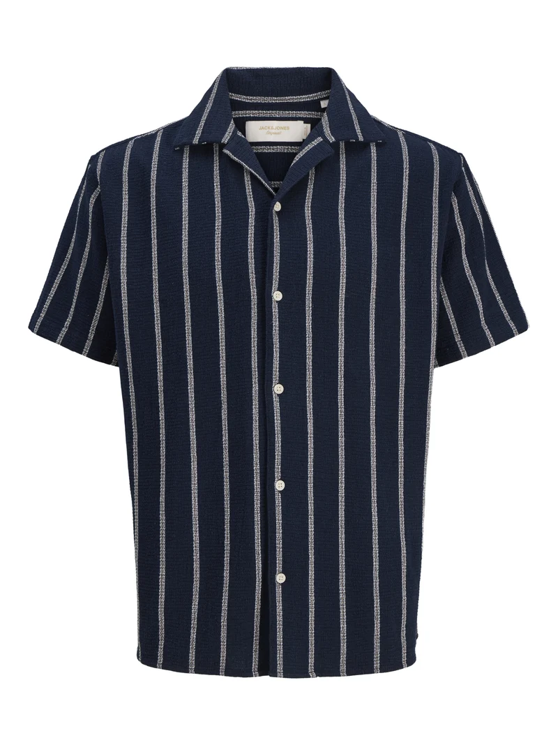 JJECOBA STRIPE RESORT SHIRT SS SN, Sky Captain/STRIPES