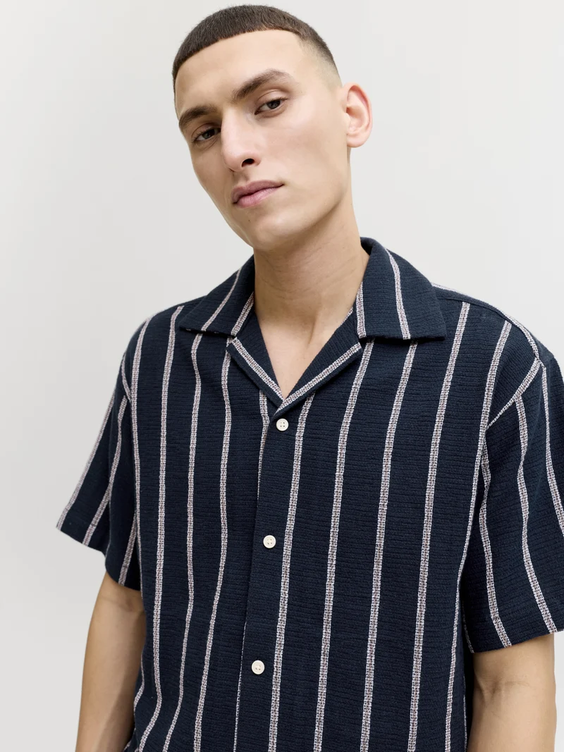 JJECOBA STRIPE RESORT SHIRT SS SN, Sky Captain/STRIPES