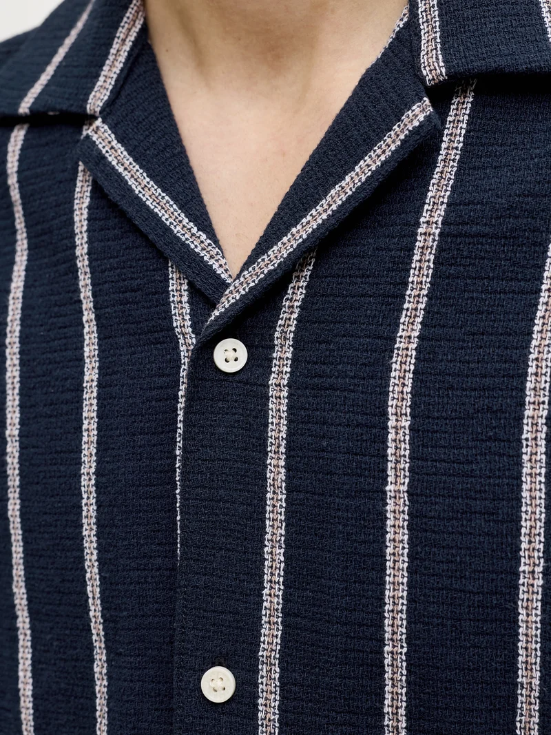 JJECOBA STRIPE RESORT SHIRT SS SN, Sky Captain/STRIPES