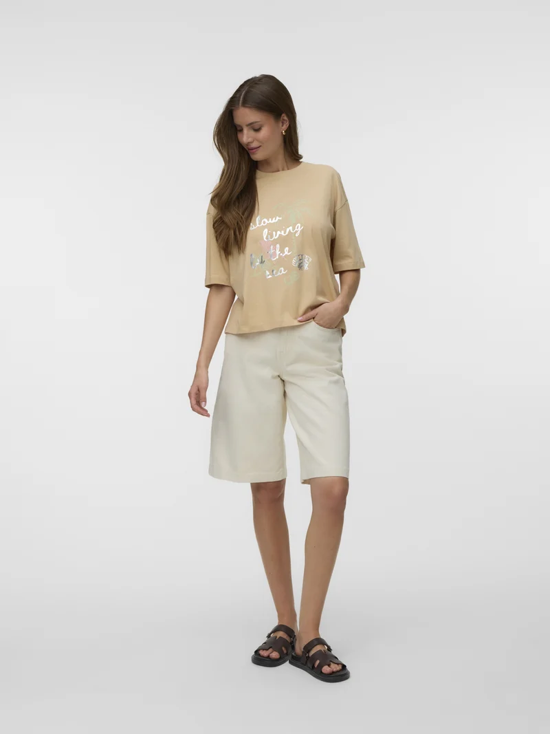 VMSIGRID KELLY SS TOP BOX JRS, Warm Sand/SLOW LIVING